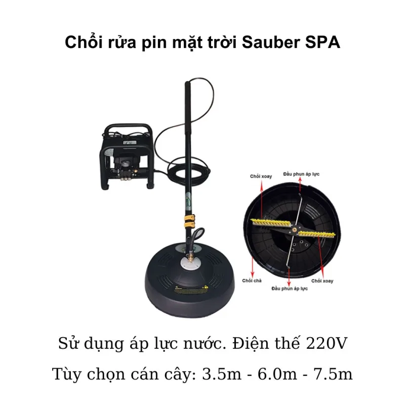 Chổi rửa pin mặt trời Sauber SPA