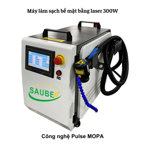 Máy tẩy rỉ laser cầm tay 300W Sauber công nghệ Pulse MOPA